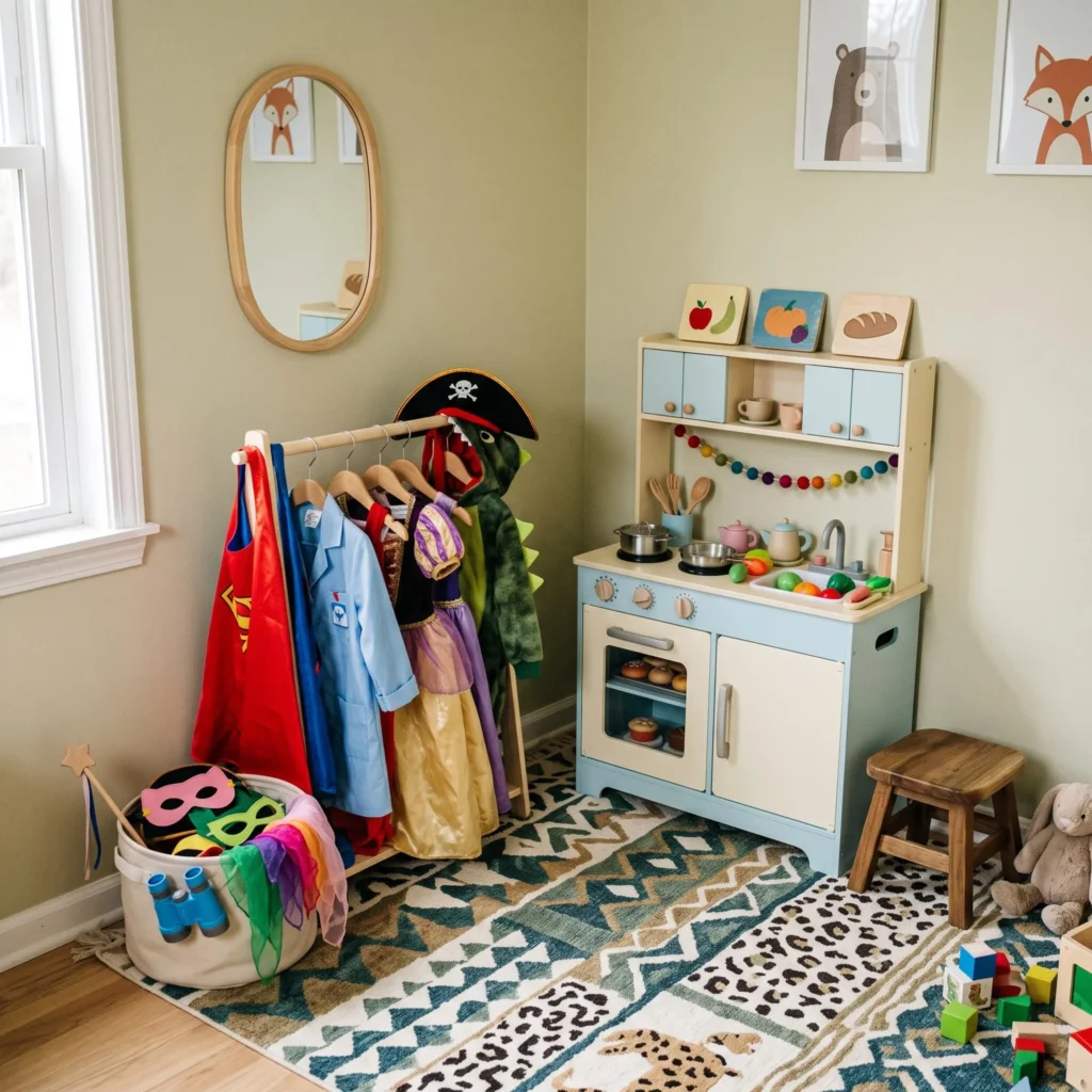 Create a Dedicated Dress-Up or Pretend Play Corner