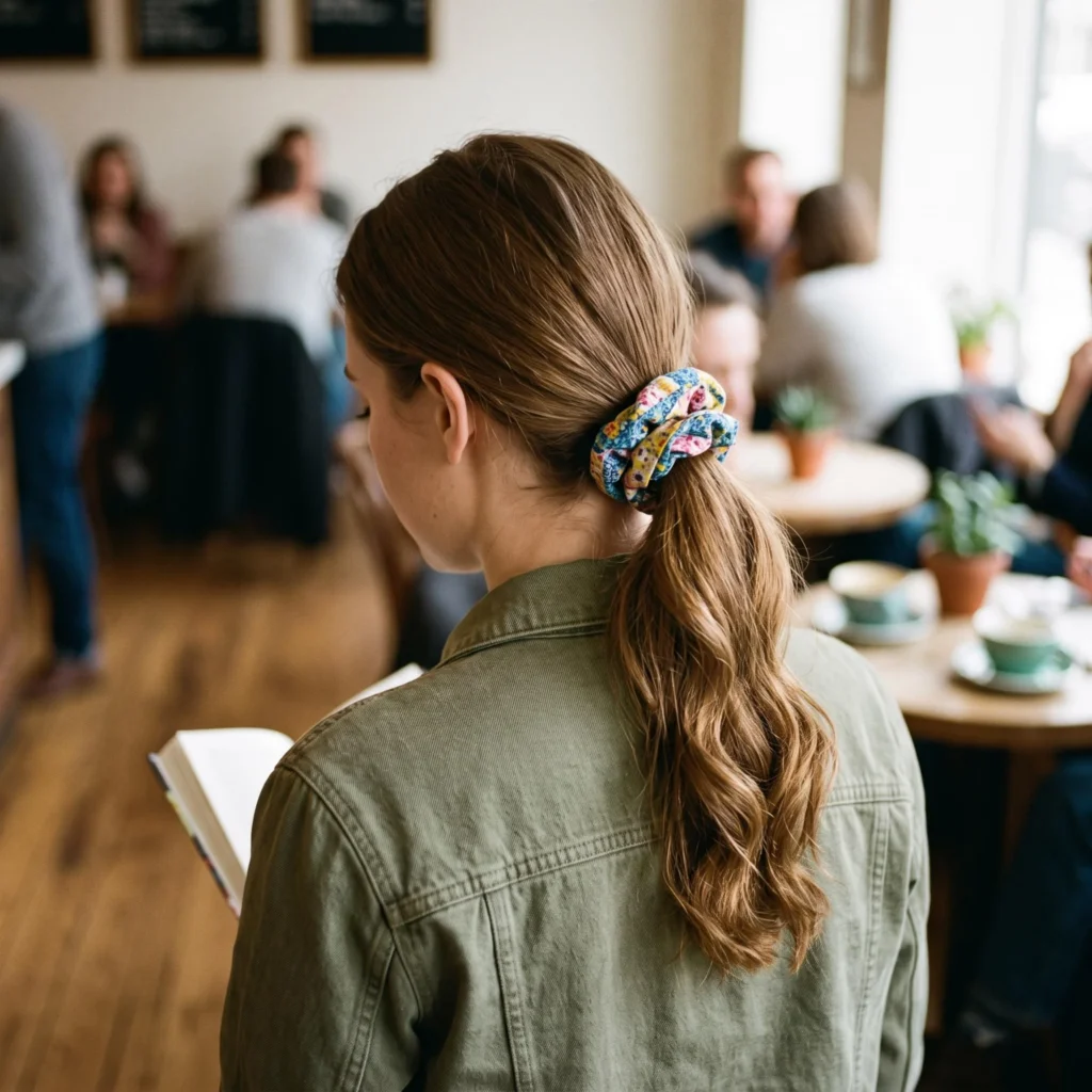 Low Ponytail with a Scrunchie