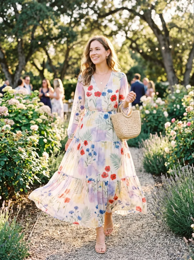 Floral Maxi Dress for August Events