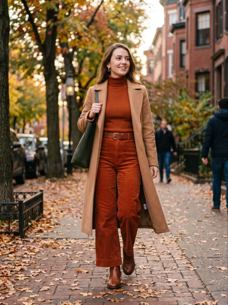 Corduroy Pants with a Turtleneck