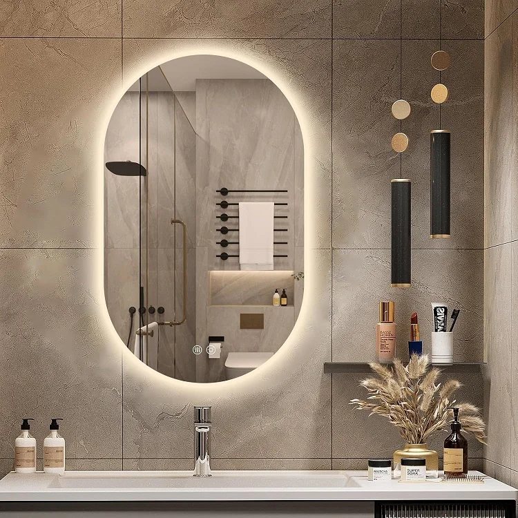 Backlit Oval Bathroom MirrorÂ