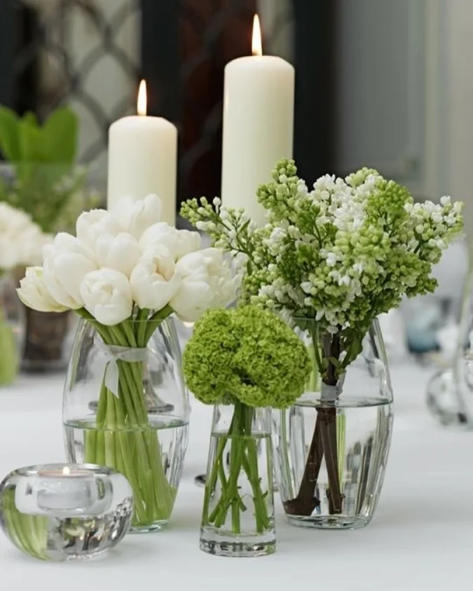 Fresh Floral Candlelight Arrangement
