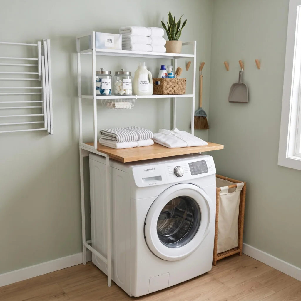 Over-the-Toilet Style Shelf Unit Repurposed