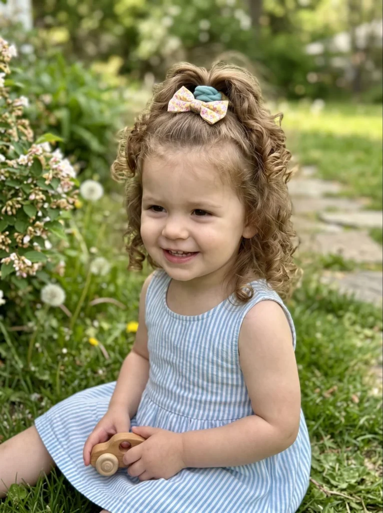 Half-Up Curly Ponytail