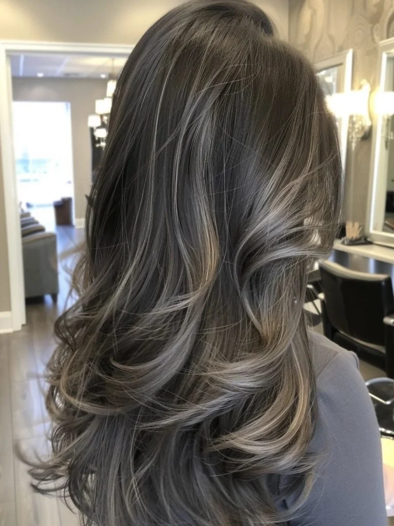Smoky Ash Brown Layers with Cool-Toned Highlights