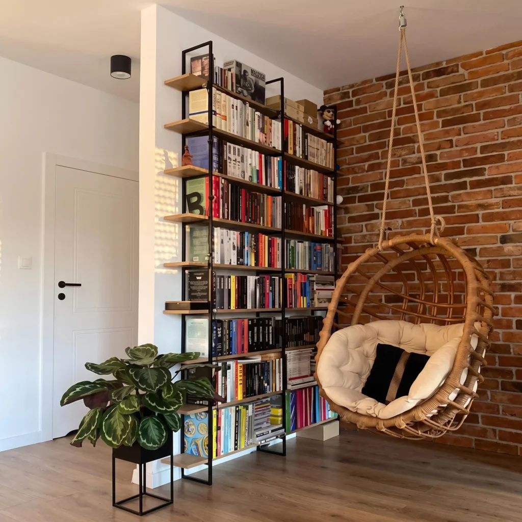 Industrial-Style Home Library