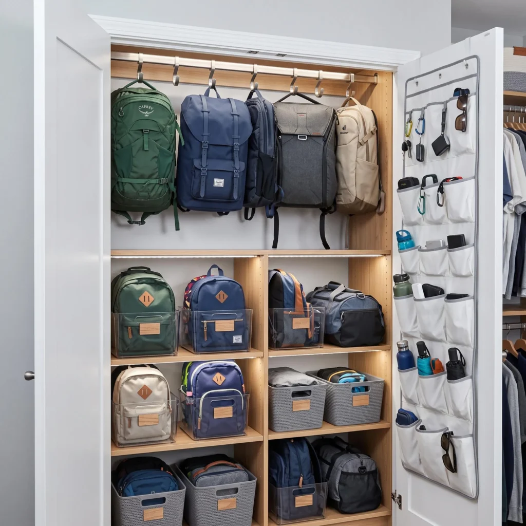 Closet Backpack Storage System
