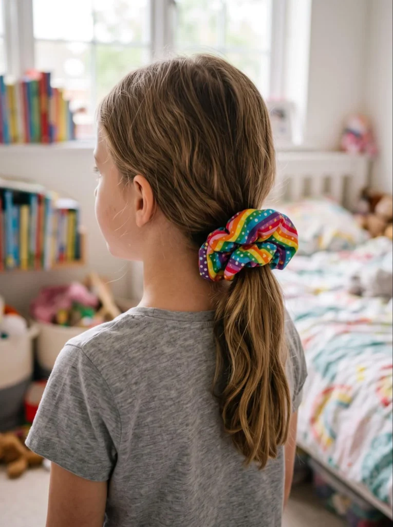 Low Ponytail with a Scrunchie