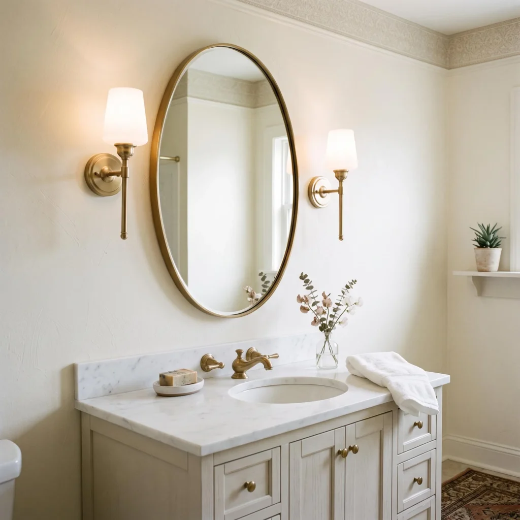Oval Bathroom Mirror