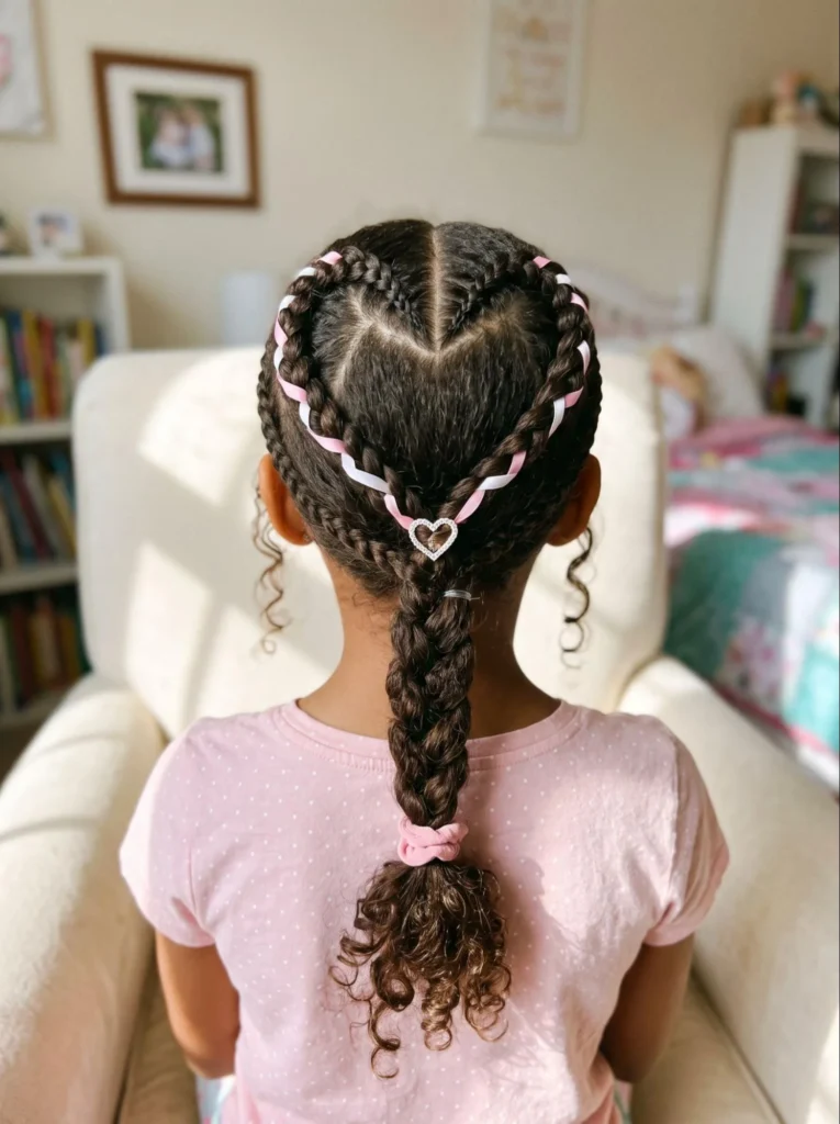 Heart-Shaped Braided Hairstyle
