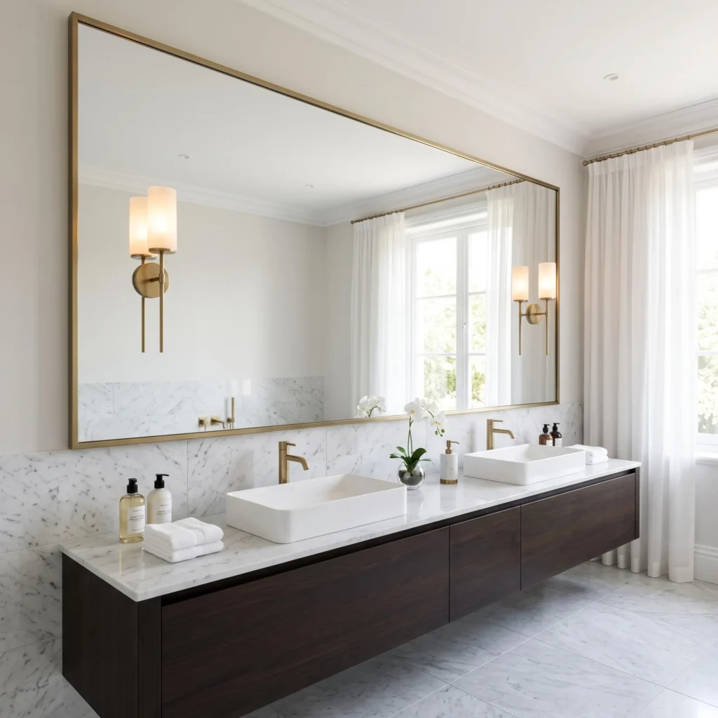 Oversized Statement Bathroom Mirror