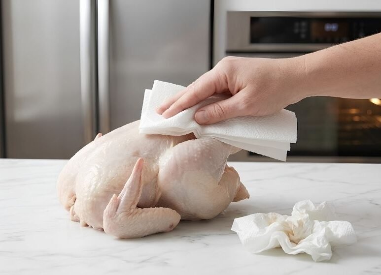 Prep the Chicken Remove the chicken from the fridge 30 minutes