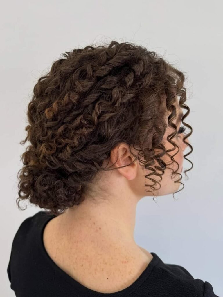 Braided Curls With Loose Spirals