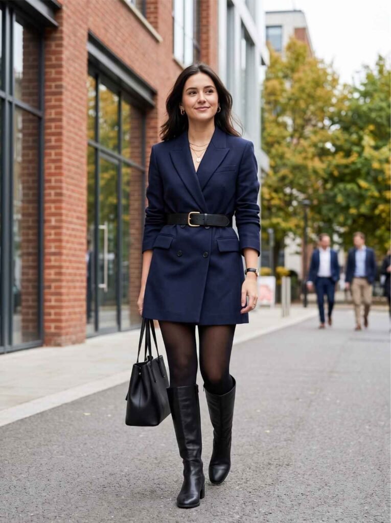 Belted Blazer as a Dress