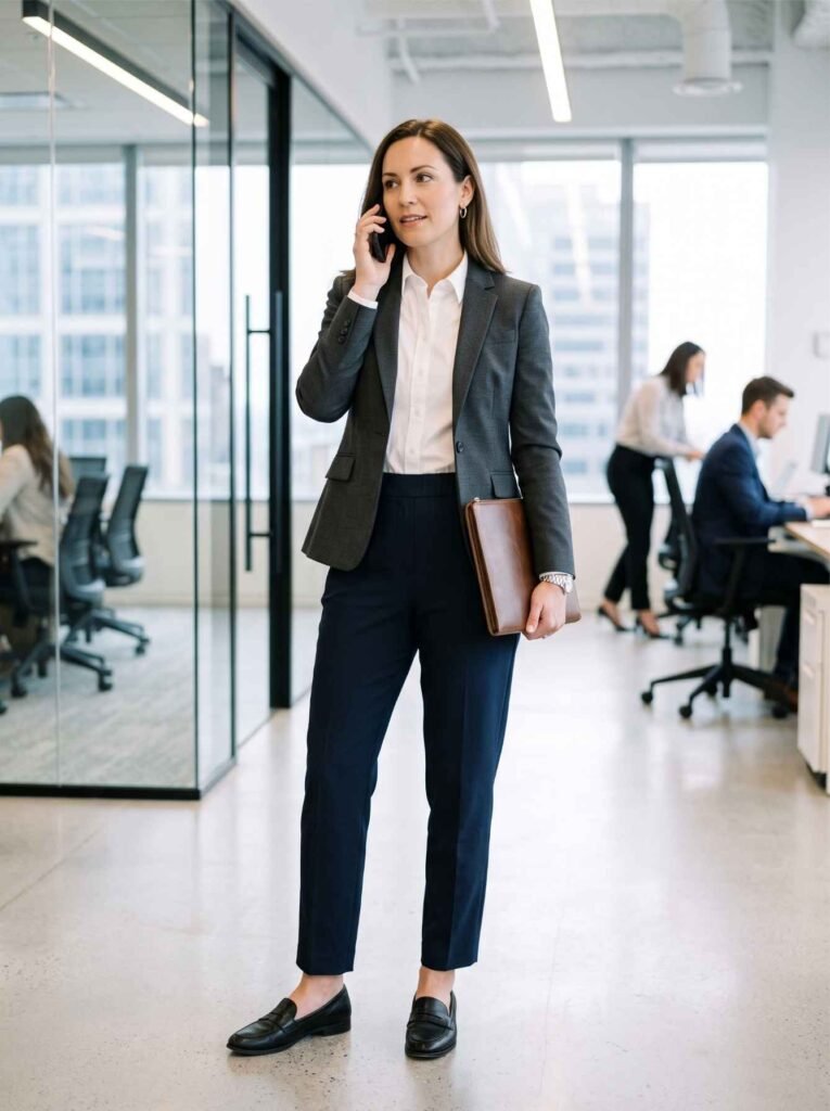 Elasticated-Waist Trousers With a Structured Top
