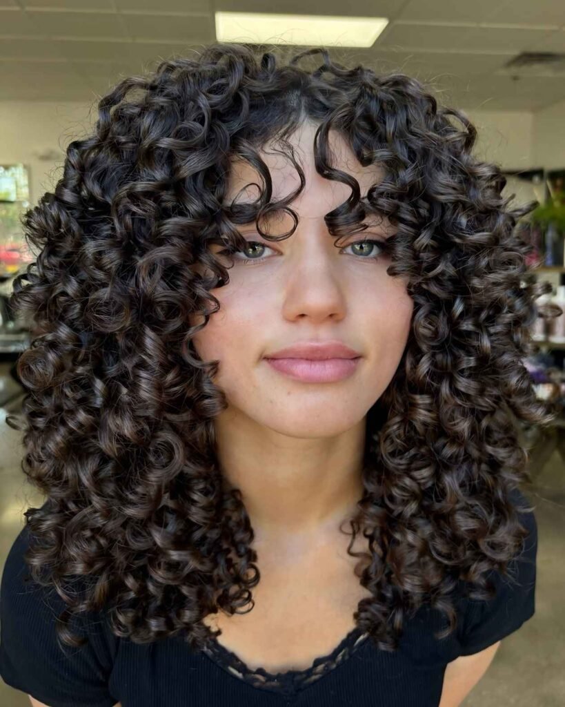 Long Curls With Fringed Bangs