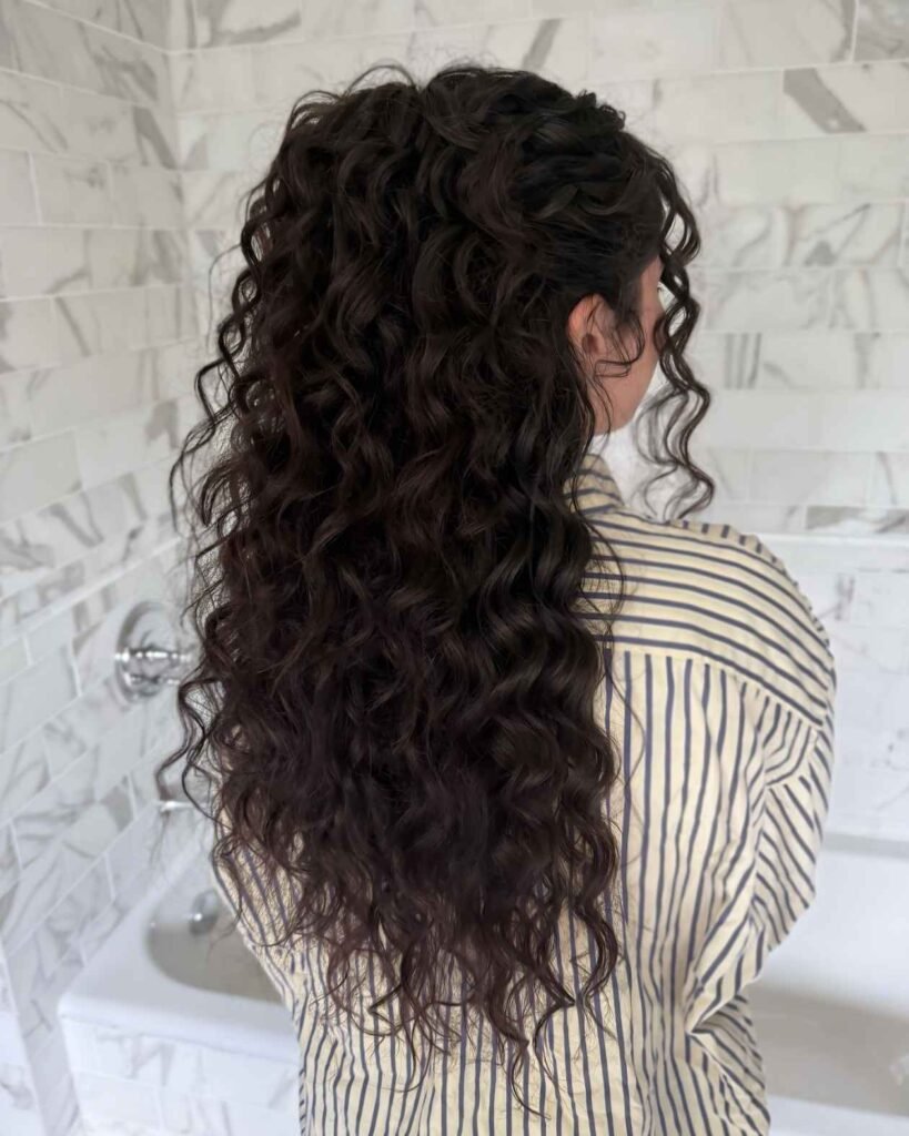 Long Spiral Curls From the Back