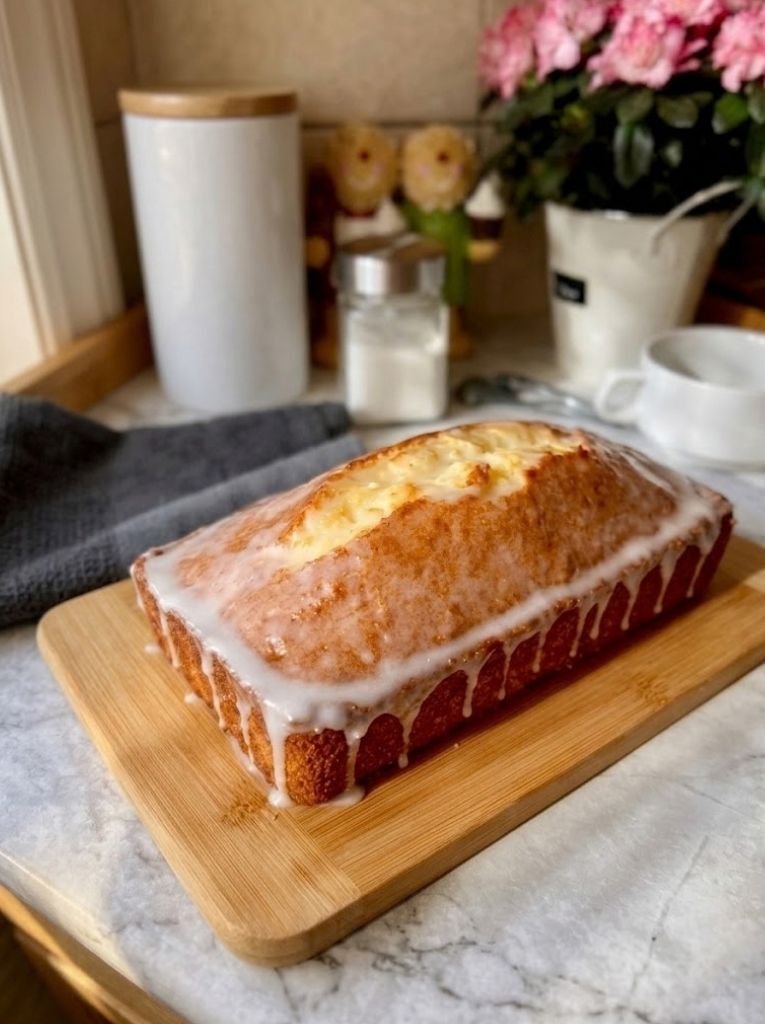 Remove the completely cooled loaf from the pan and place it on a wire rack or serving board.